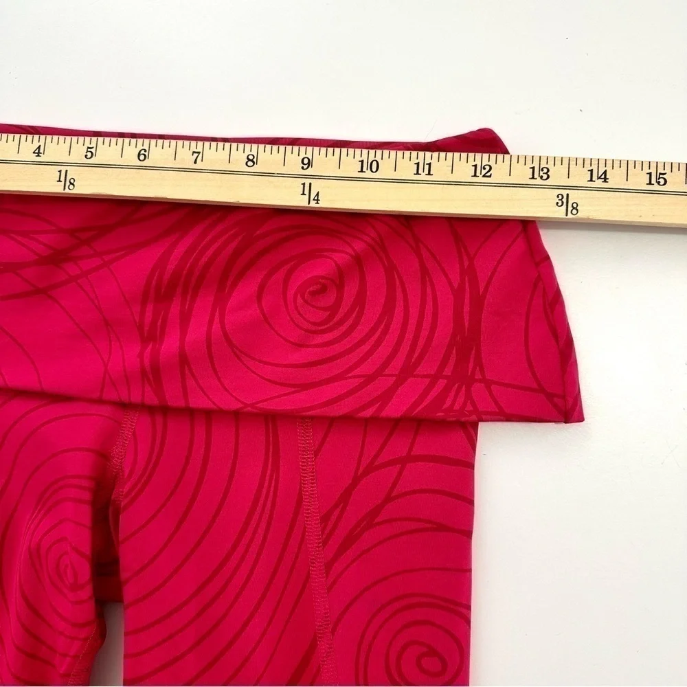 Desigual Women's Sz XS Pink Active Monochromatic Leggings With Outlined Circles